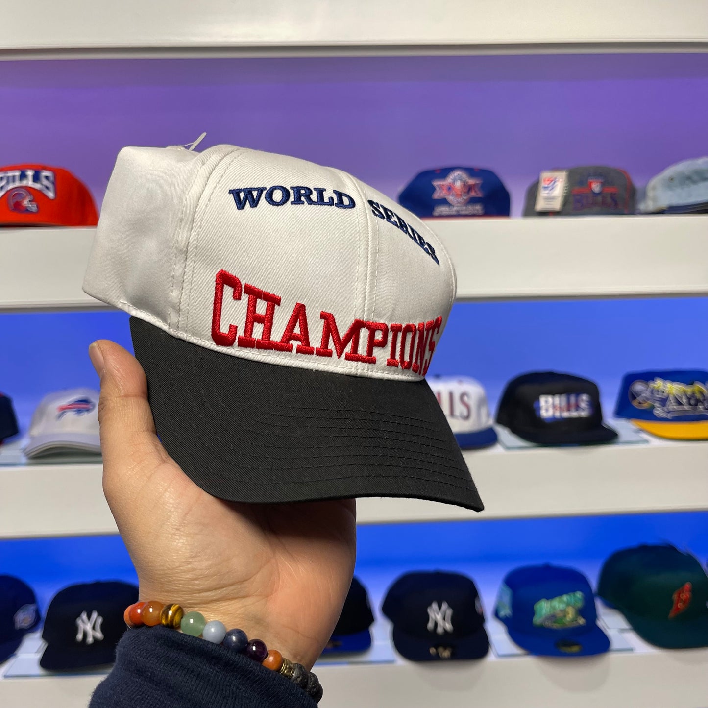 Vintage 1990s MLB Blank World Series Champions Snap Back Dead Stock New