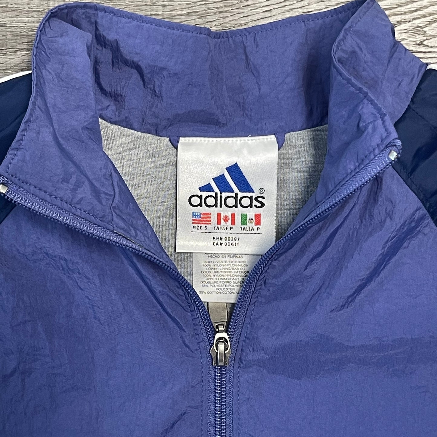 Vintage 1990s Adidas Windbreaker Jacket Size Small