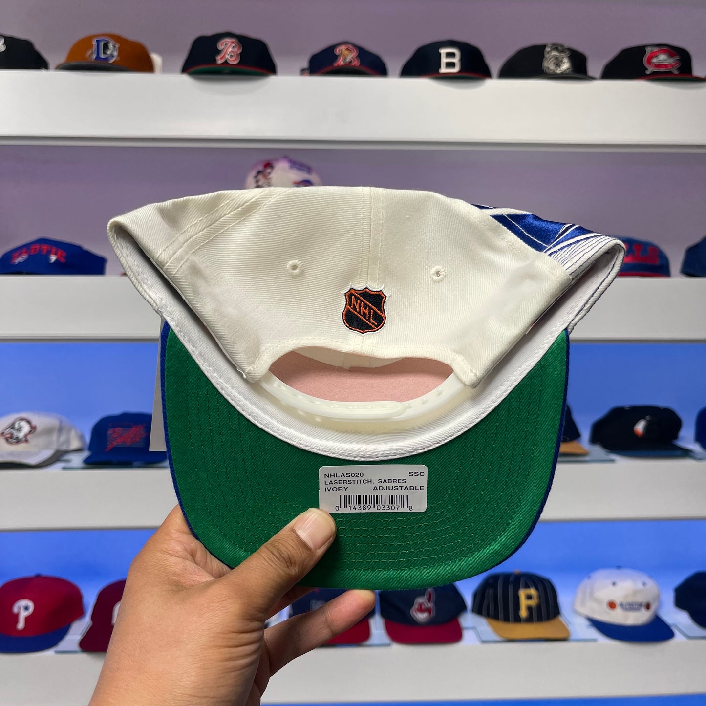 Vintage 1990s NHL Buffalo Sabres Wool Laser Sports Specialties Snap Back