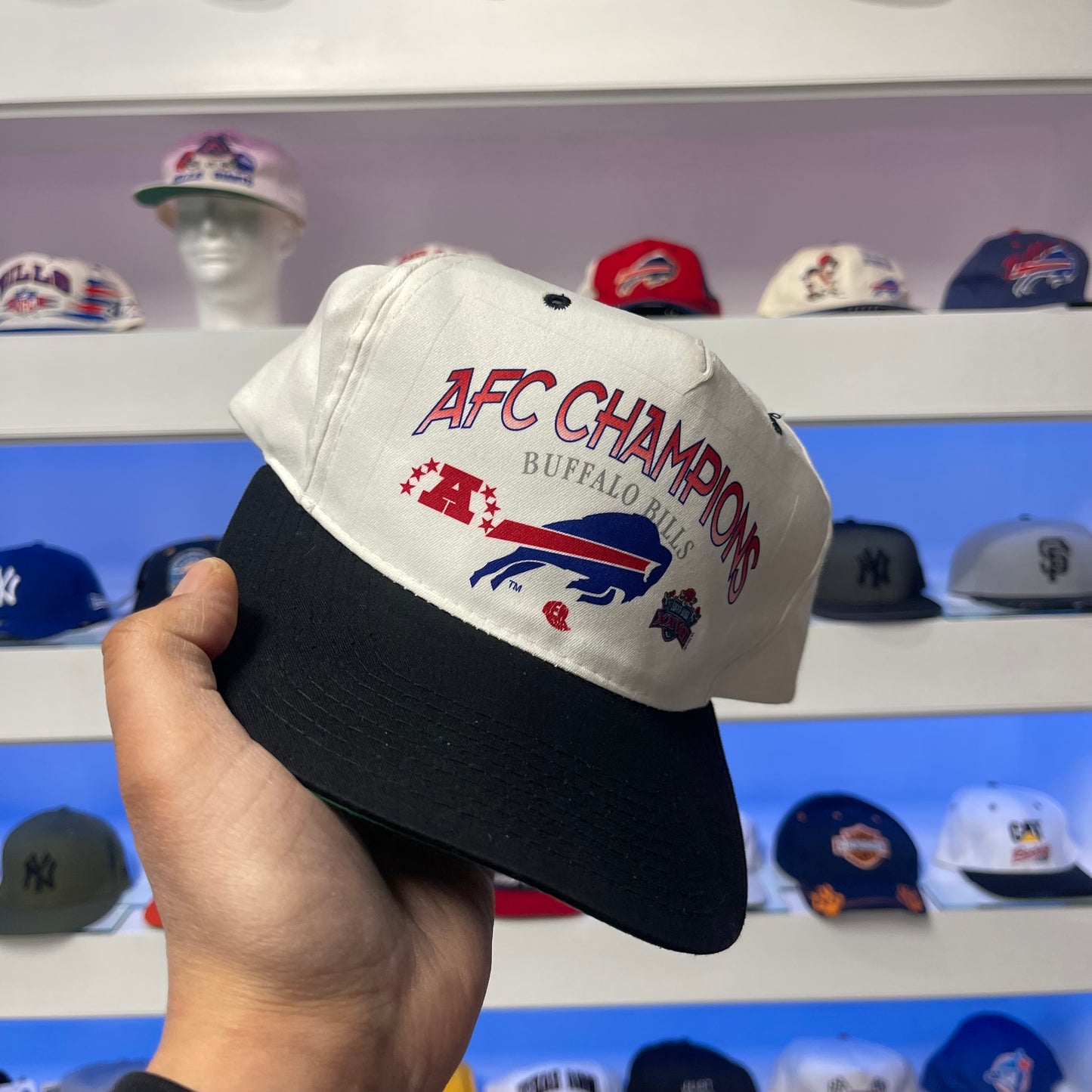 Vintage 1990s Buffalo Bills AFC Champions Snap Back