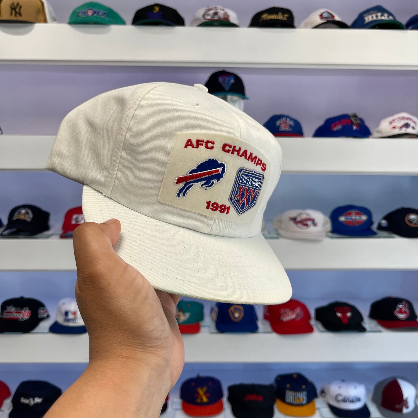 Vintage 1991 Buffalo Bills Vs New York Giants Super Bowl XXV Snap Back