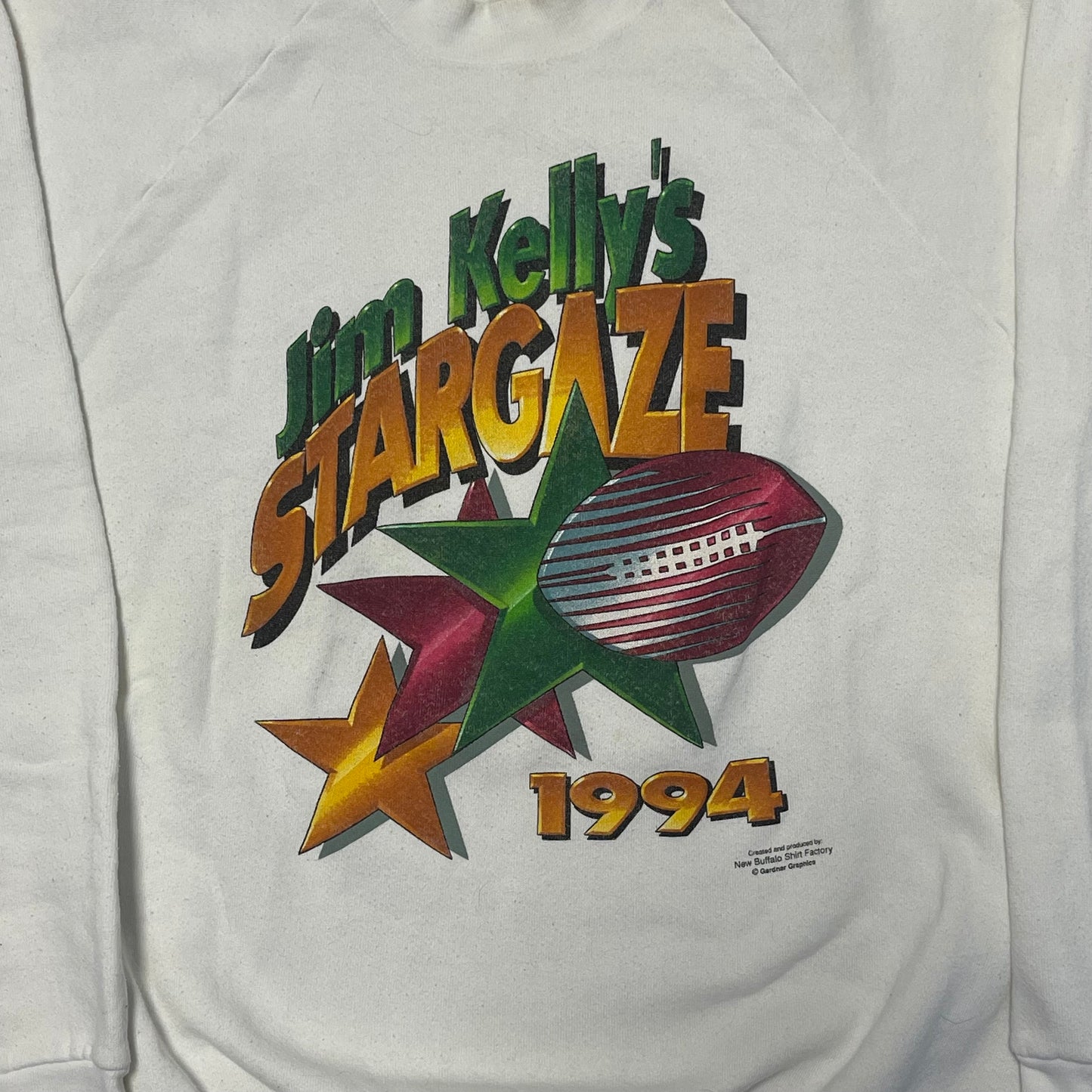 Vintage 1994 Buffalo Bills Jim Kelly Stargaze Sweatshirt Size XL