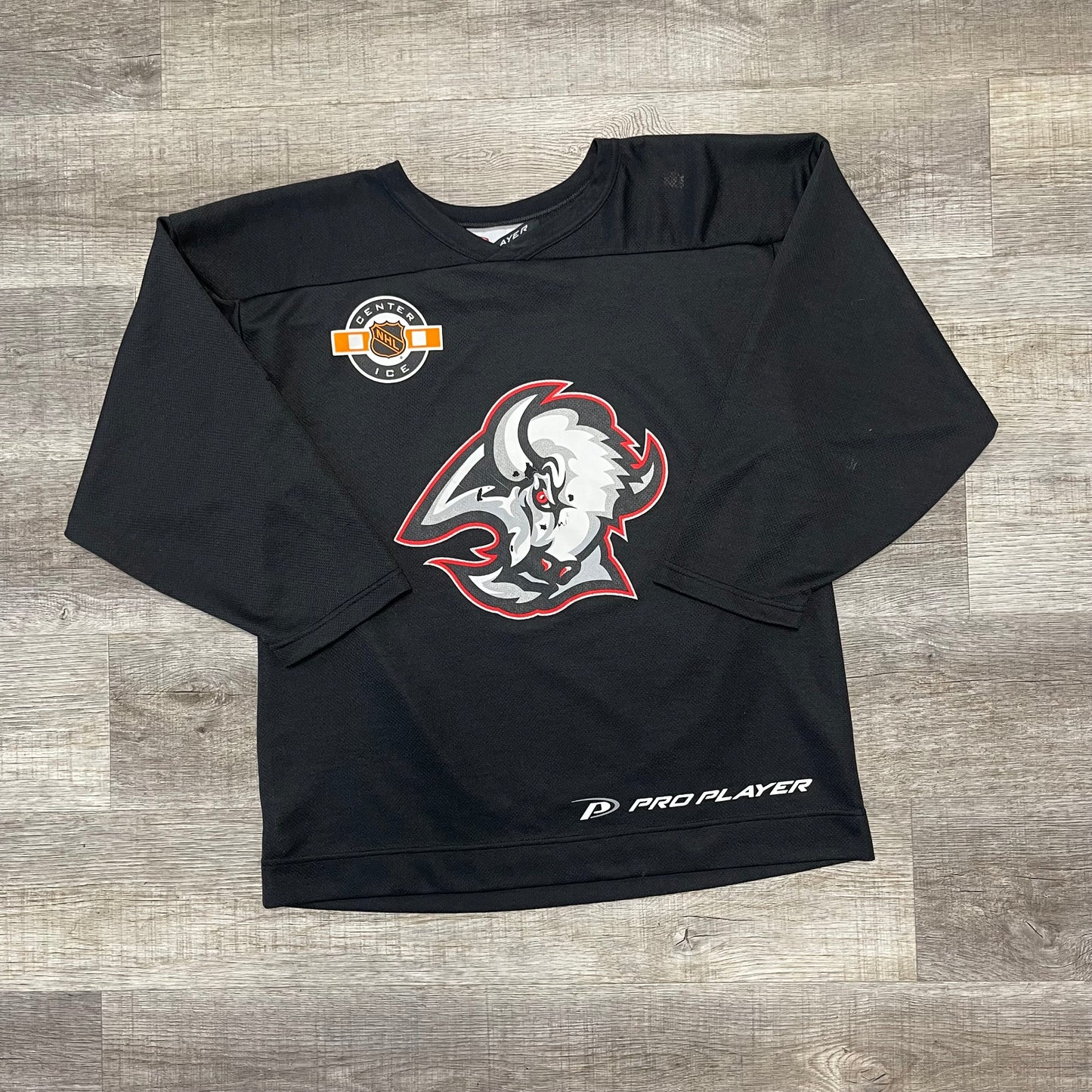 Vintage 1990s NHL Buffalo Sabres Pro Player Goat Head Jersey Large