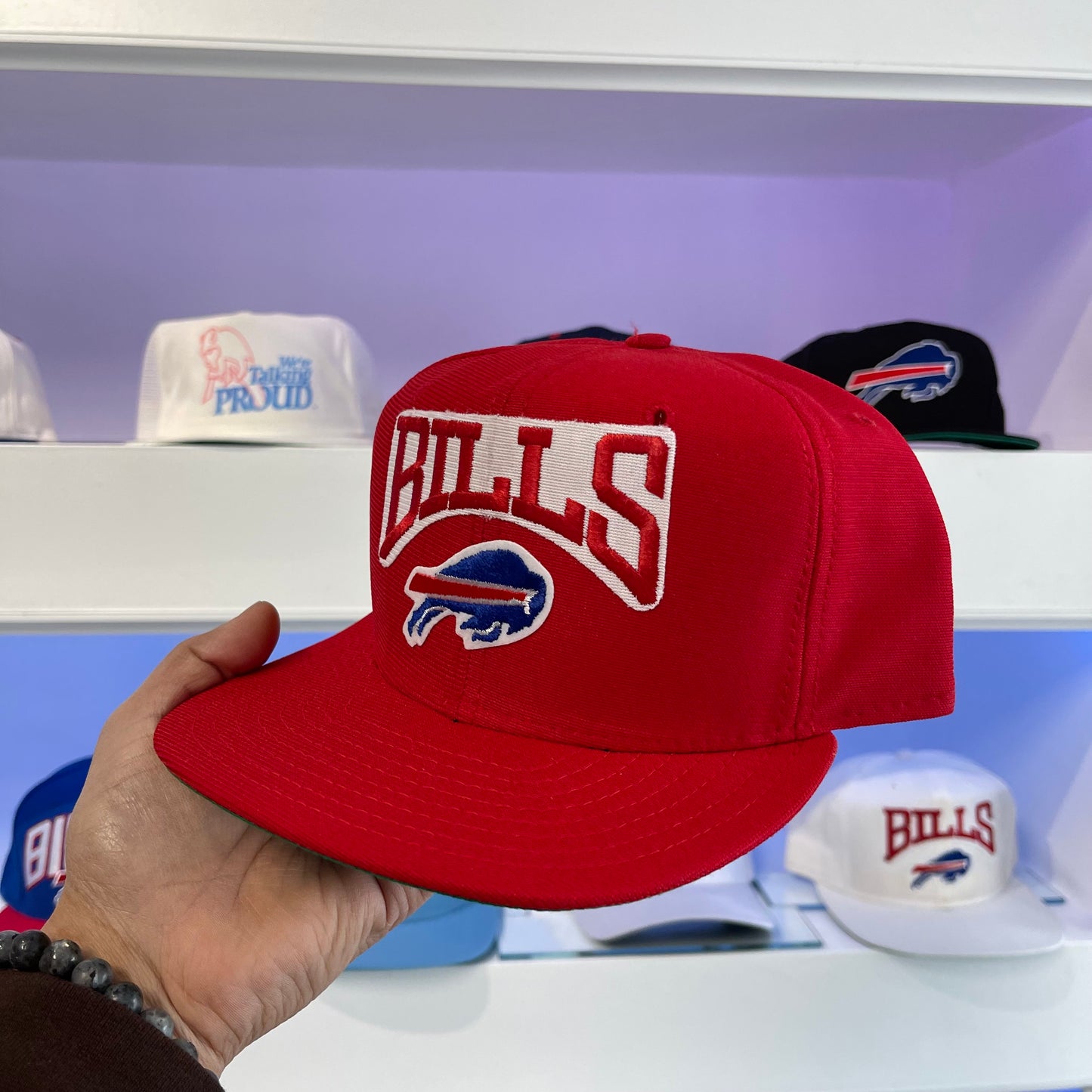 Vintage 1990s NFL Buffalo Bills Red Wool Snap Back