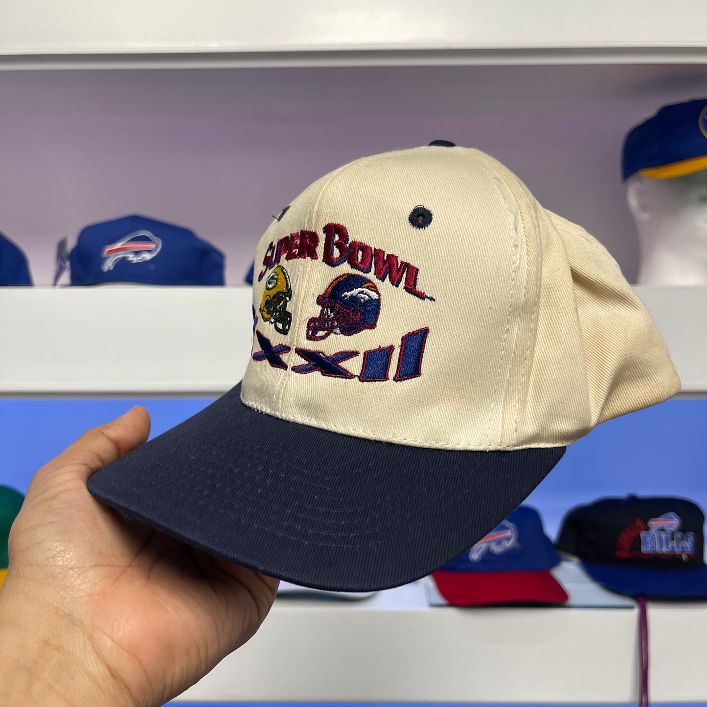 Vintage Super Bowl XXXII Green Bay Packers Vs Denver Broncos Snap Back