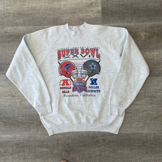 Vintage 1993 NFL Buffalo Bills Vs Dallas Cowboys Super Bowl XXVII Size XXL Sweatshirt