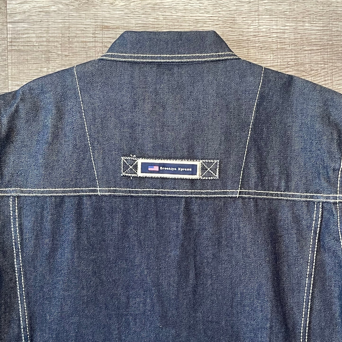 Vintage 2000s Brooklyn Express Denim Jacket Size Medium