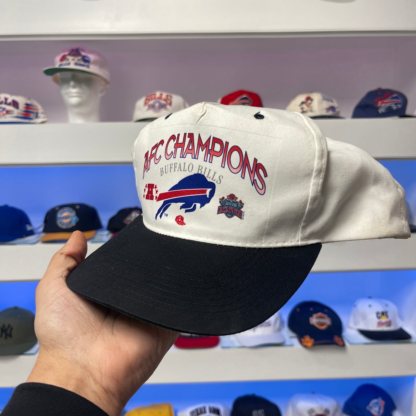 Vintage 1990s Buffalo Bills AFC Champions Snap Back