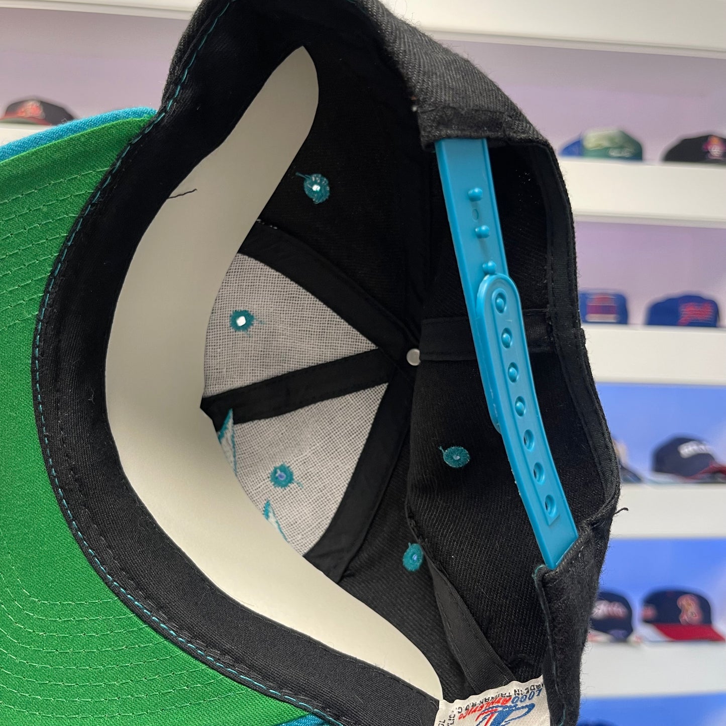 Vintage Brickyard 400 Logo Athletic Wool Shark Tooth Snap Back
