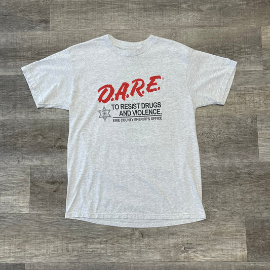 Vintage D.A.R.E T Erie County Sheriff’s Shirt Size Large