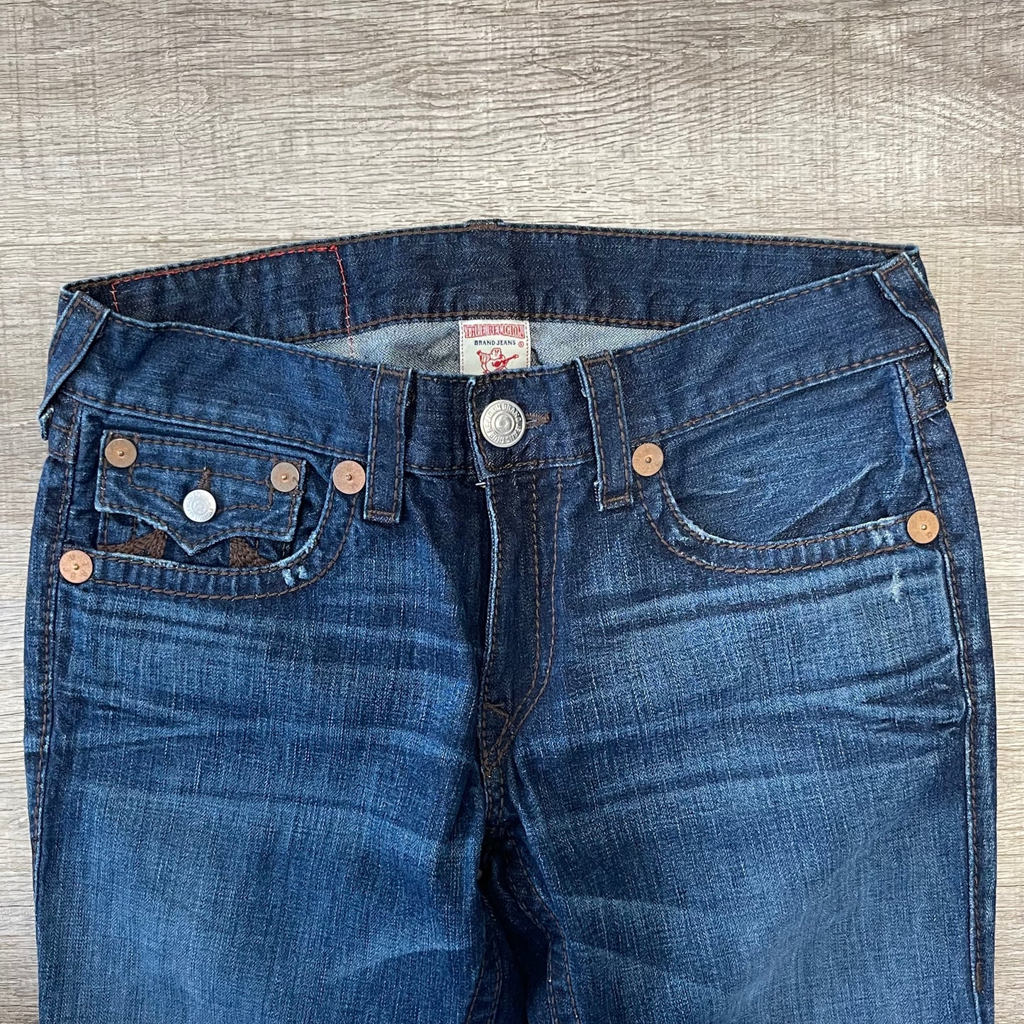 Vintage Y2K True Religion Denim Blue Jeans Size 33x42