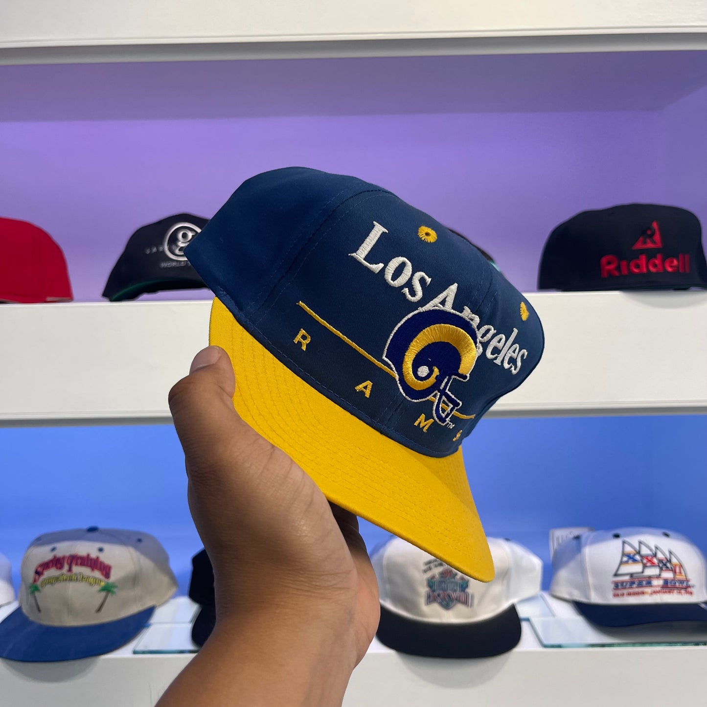 Vintage 1990s Los Angeles Rams Twill Snap Back