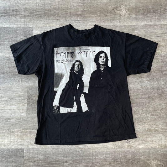 Vintage 1995 Jimmy Page Robert Plant No Quarter Tour T Shirt Size Large