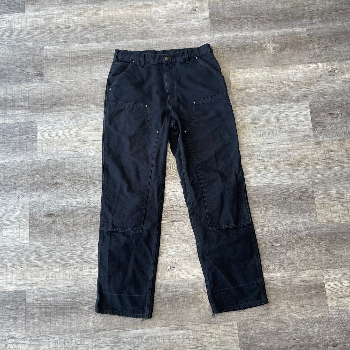 1990s Carhartt Black Double Knees Denim Jeans 36x34