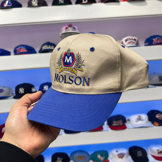 Vintage 1990s Molson Canadian Beer Twill Snap Back
