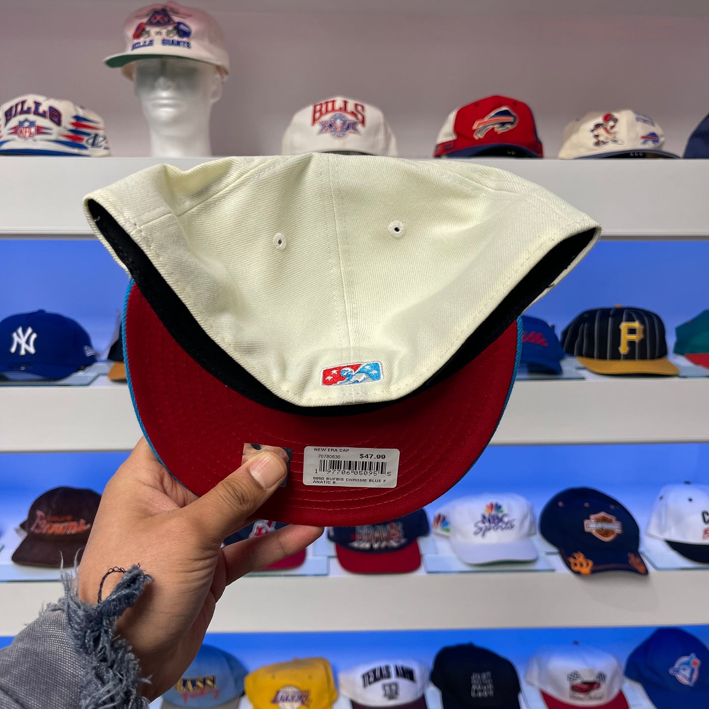 Buffalo Bisons Sliding Logo Buffalo Exclusive Fitted Size 8