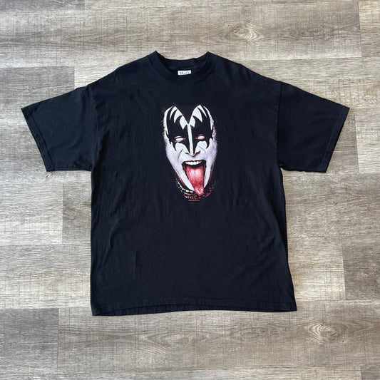 Vintage 2002 Kiss T-shirt Gene Simmons Hard Glam Rock and Roll Band Tee XL