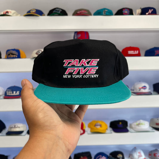 Vintage 1990s Take Five New York Lottery Snap Back