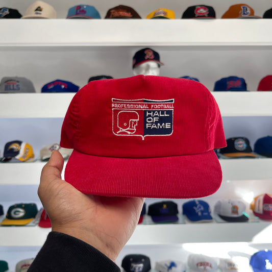 Vintage 1990s NFL Hall of Fame Red Corduroy Snap Back