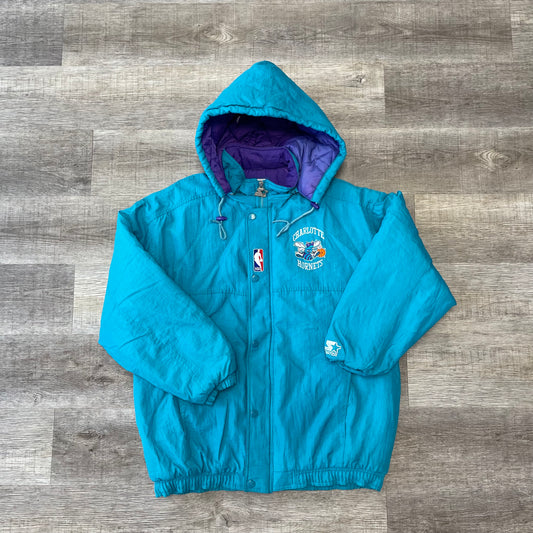 1990s Charlotte Hornets Starter Parka Jacket Size Large