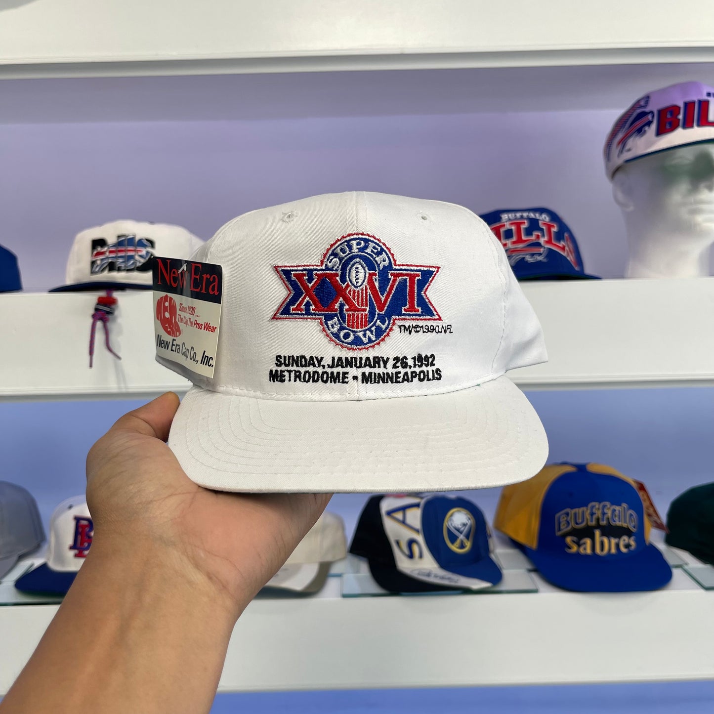 Vintage 1992 Buffalo Bills Vs Dallas Cowboys Super Bowl XXVI New Era Snap Back