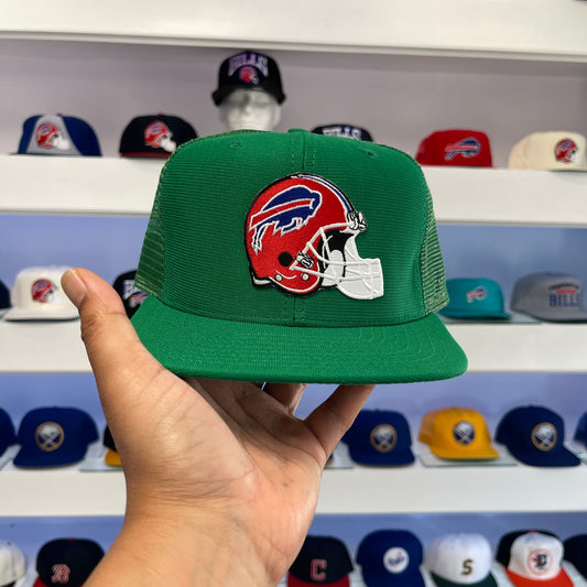 Vintage 1990s Buffalo Bills Red Helmet Kelly Green Snap Back