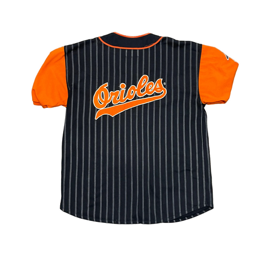 Vintage 1990s MLB Baltimore Orioles Starter Pin Stripe Jersey Size XL