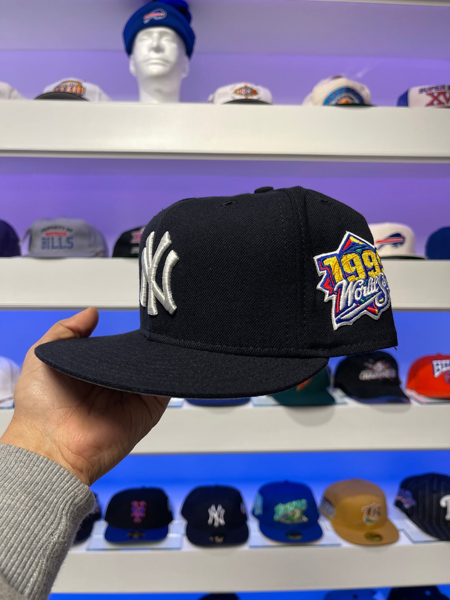 1999 Serie Mundial de los Yankees de Nueva York 59fifty New Era Lana Tamaño ajustado 7 3/4