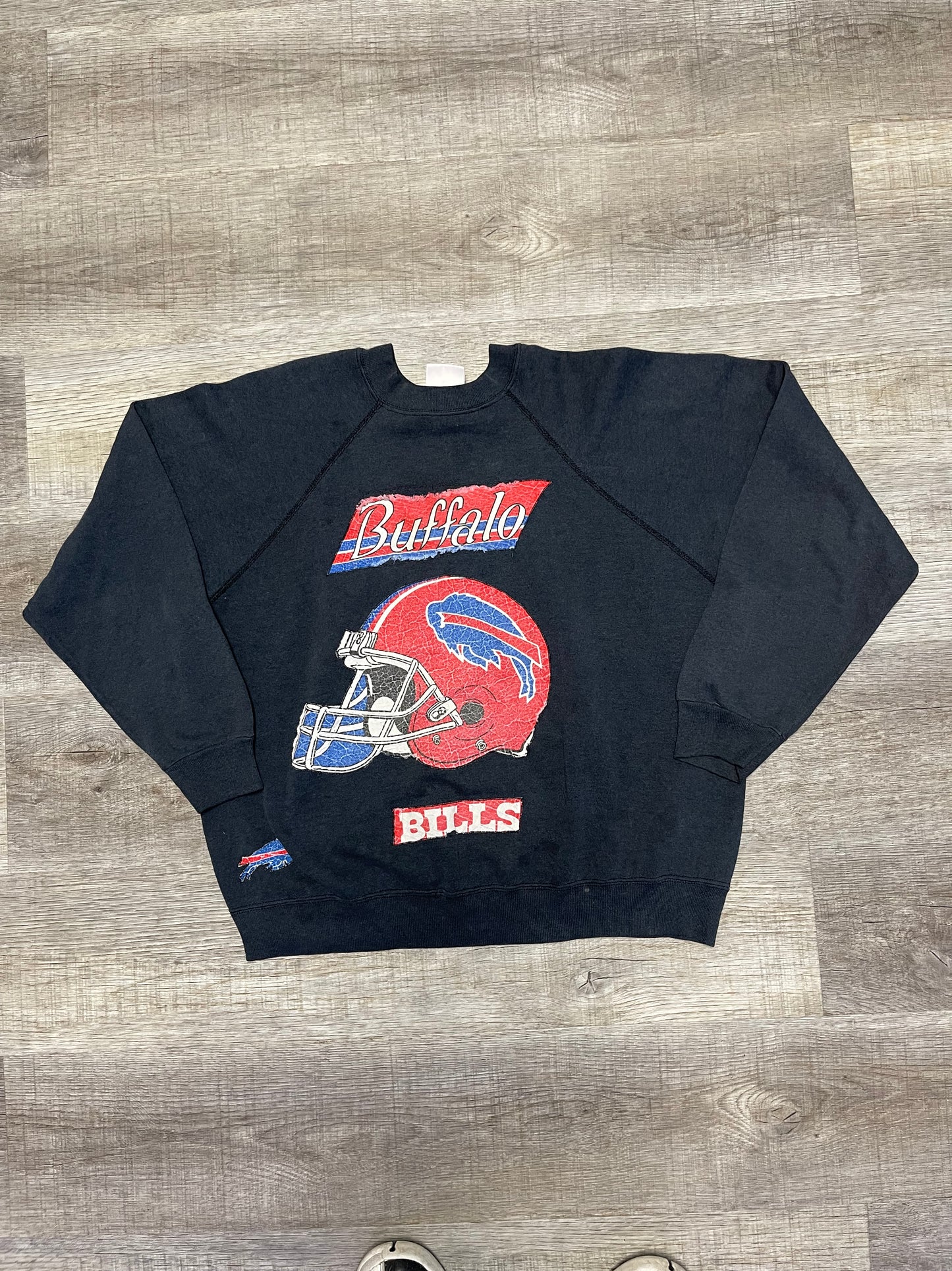 1990s Buffalo Bills Black Crew neck size medium