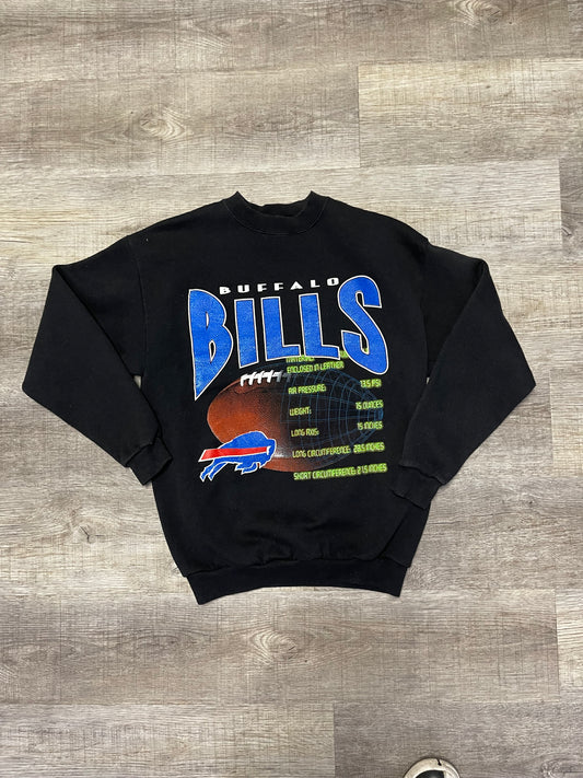 1990s Buffalo Bills black crew neck size medium