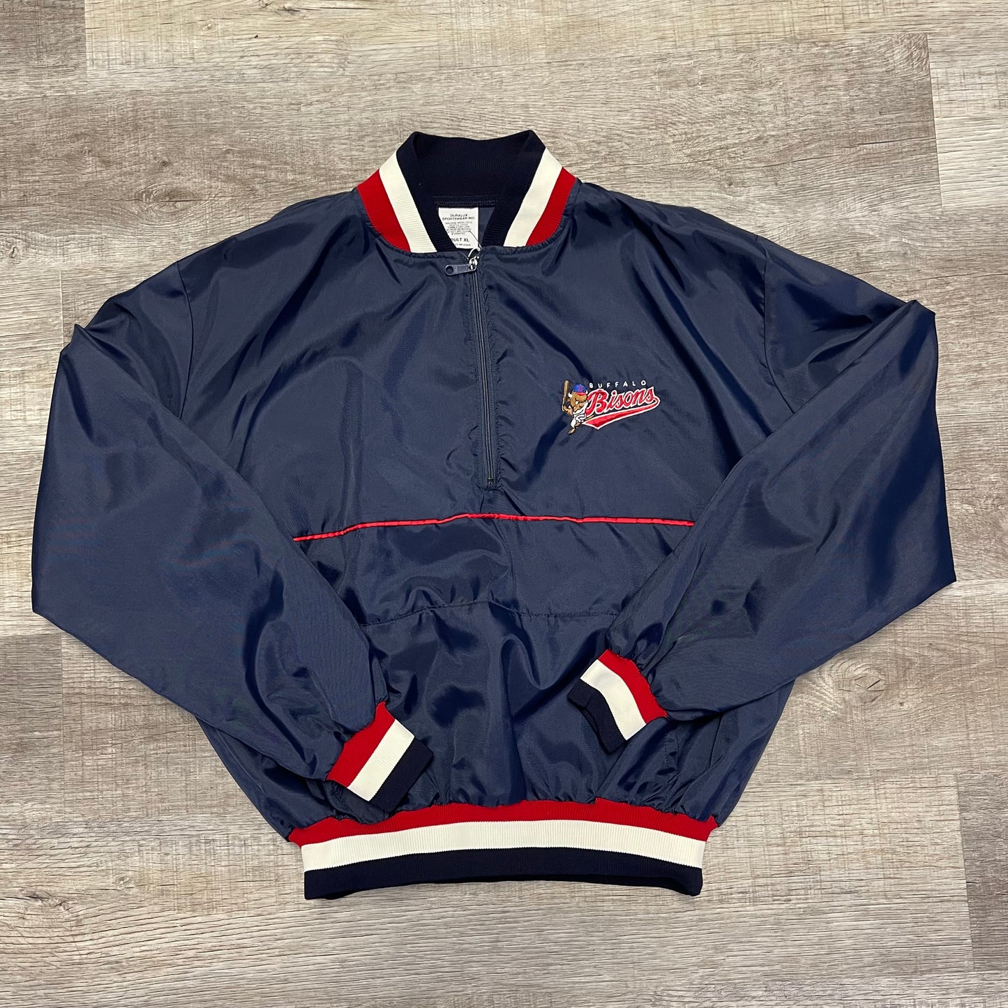 Vintage Buffalo Bisons Wind Breaker Jacket Size XL