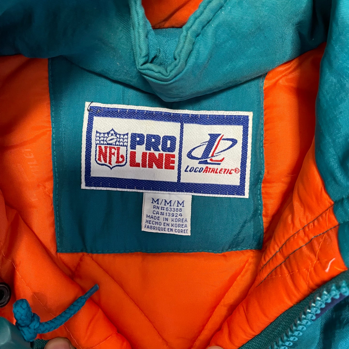 1990s Miami Dolphins Pro Line Logo Athletic Jacket size Medium