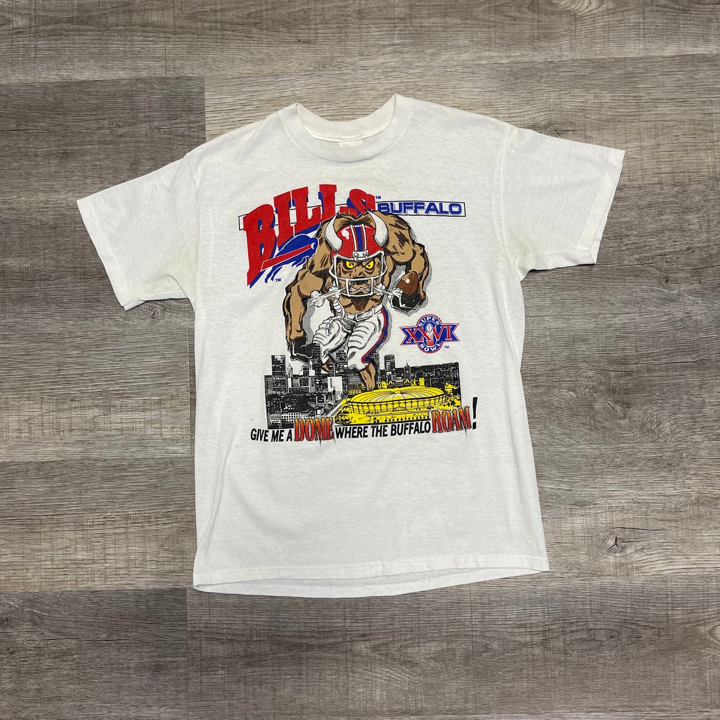 1990s Buffalo Bills "Give me a DOME where the buffalo ROAM" Shirt Size Large