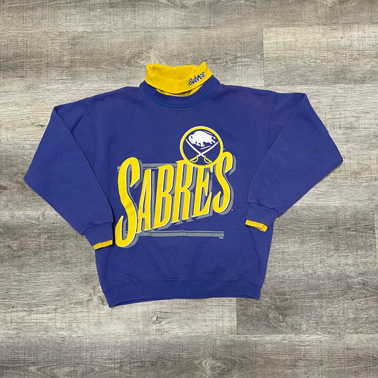 Vintage Buffalo Sabres Turtle Neck Sweater Size Large